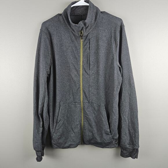 lululemon athletica Other - Lululemon Mens Race Run Track Jacket  Dark Gray Gym Finger Size Medium